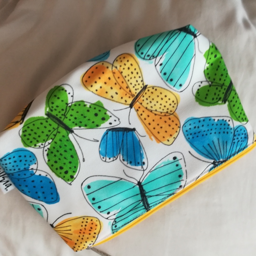 Butterfly Print Makeup Bag